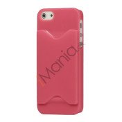 Mat Kreditkort Holder Plastic Case Cover til iPhone 5 - Pink