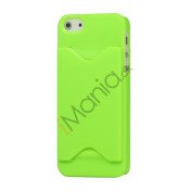 Mat Kreditkort Holder Plastic Case Cover til iPhone 5 - Grøn