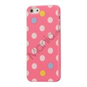 Farvet Polkaprik Hard Case iPhone 5 cover - Pink