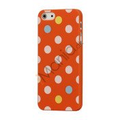 Farvet Polkaprik Hard Case iPhone 5 cover - Orange