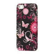 Butterfly Flora TPU Gele Case Cover til iPhone 5
