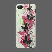 Vivid Sommerfugle TPU Gele Cover Case til iPhone 5