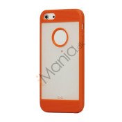 Mat Plastic & TPU Combo Cover Case til iPhone 5 - Orange