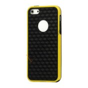 Cube Square TPU Cover Case til iPhone 5 - Gul