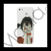 Pretty Girl med Hands on the Face Soft TPU Case til iPhone 5