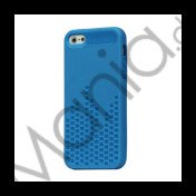 Anti-slip Equalizer Style TPU Case Shell til iPhone 5 - Blå