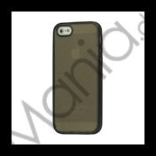 Two-color Frosted TPU & Plastic Combo Case iPhone 5 cover - Sort / Grå