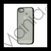 Two-color Frosted TPU & Plastic Combo Case iPhone 5 cover - Sort / Translucent