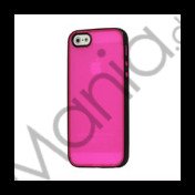 Two-color Frosted TPU & Plastic Combo Case iPhone 5 cover - Sort / Rose