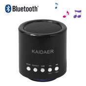 KAIDAER Bluetooth-højttaler til iPhone 5 4S Samsung og etc, understøtter U-Disk Micro SD kort, sort