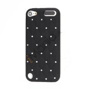 Smykkepræget Silicone Skin Case til iPod Touch 5 - Sort