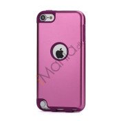 Blankt aluminum Kombineret Silikone Hard Back Case til iPod Touch 5 - Light Purple