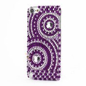 Glitter Case Lilla og Crystal Circles Hard Back til iPod Touch 5