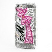 Sløjfe Hard Back Case helt dækket med Bling Diamant Smykkesten til iPod Touch 5