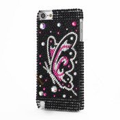 Elegent Sommerfugl Swarovski 3D Diamante Krystal Skal Cover til iPod Touch 5