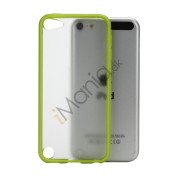 Blankt Hard Back Case til iPod Touch 5 med Soft TPU Kants - gulgrønt