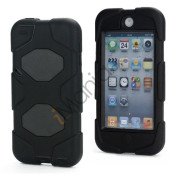 Stødsikkert Hybrid Hard Case til iPod Touch 5 med Beskyttelses Film - Sort