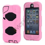 Stødsikkert Hybrid Hard Case til iPod Touch 5 med Beskyttelses Film - Sort / Pink