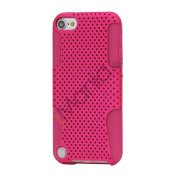 Perforeret Ventileret Plastic & Silikone Hybrid Taske til iPod Touch 5 - Rose