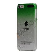 Cover med gradvist farveskift og regndråber Hard Case til iPod Touch 5 - Grøn