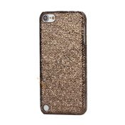 Stilfuld Blinkende Pailletter Zebra Striber Hard Case til iPod Touch 5 - Dark Brown