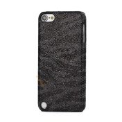 Stilfuld Blinkende Pailletter Zebra Striber Hard Case til iPod Touch 5 - Sort