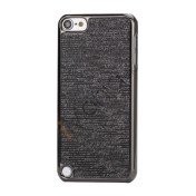 Bling Vandret Striber Galvaniseret Hard Beskyttelses Case til iPod Touch 5 - Sort