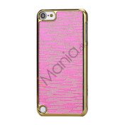 Bling Vandret Striber Galvaniseret Hard Beskyttelses Case til iPod Touch 5 - Rose