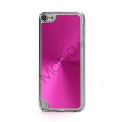 Metallic CD Mønster Transparent Kant Hard Case Cover Skin til iPod Touch 5 - Rose