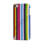 Farverigt Lodret Striber Gummibelagt Hard Skin Case Shell til iPod Touch 5