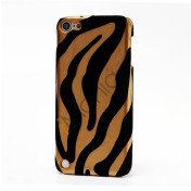 Stilfuld Zebra Skin Læderbelagt hård plast Case Cover til iPod Touch 5 - Guld