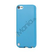Skinnende Ensfarvet TPU Cover Case til iPod Touch 5 - Blå