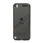 Glat Frosted Fleksibel TPU Gel Skin Cover til iPod Touch 5 - Gennemsigtig Sort