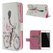 iPhone 6 Bling-etui - Pige på blomstercykel