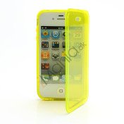 Dobbelt iPhone 4 4S TPU Cover - Gennemsigtig Gul