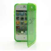 Dobbelt iPhone 4 4S TPU Cover - Gennemsigtig Grøn