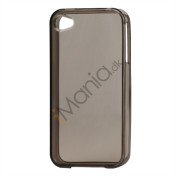 Blankt gennemsigtigt iPhone 4 cover (TPU) - Gennemsigtig Grå