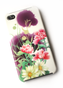 Lux iPhone 4 cover med blomster