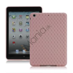 Anti-slip Water Cube Wave TPU Gel Case Cover til iPad Mini - Pink