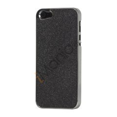 Glitrende Powder Metalbelagt Hard Case iPhone 5 cover - Sort