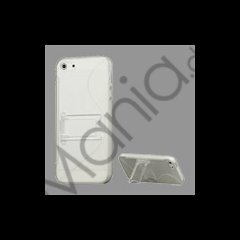 S-Curve TPU & Plastic Hybrid Case Cover med Holder til iPhone 5 - Gennemsigtig