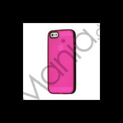Two-color Frosted TPU & Plastic Combo Case iPhone 5 cover - Sort / Rose
