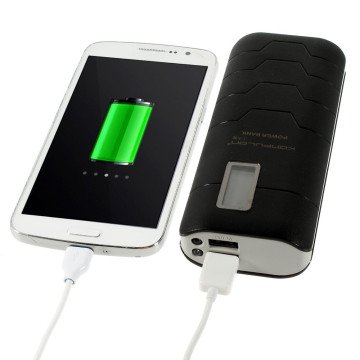 Konfulon Capsule 15.000 mAh Power Bank med LCD-display og 2xUSB-output