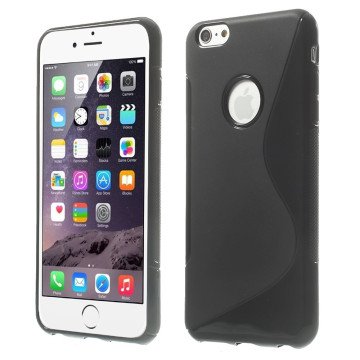 iPhone 6 Plus cover i med S-mønster, sort