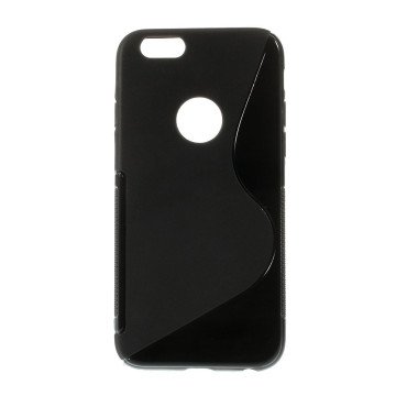 iPhone 6 cover med bølgemønster, sort