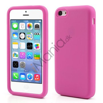 Blødt silikonecover til iPhone 5C, pink