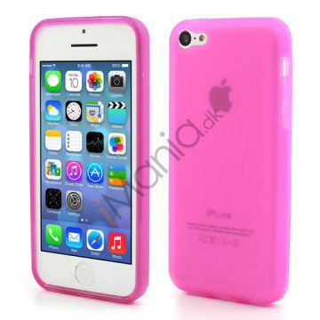 Mat Gennemsigtigt iPhone 5C TPU cover, pink