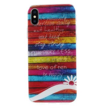 iPhone X TPU-cover - Be happy