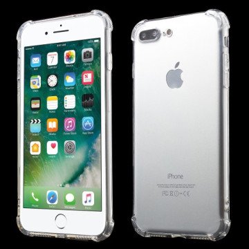 iPhone 7+/8+ gennemsigtigt stødabsorberende TPU-cover