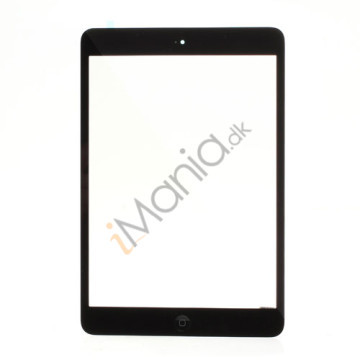 iPad Mini frontpanel inkl glas, digitizer, homeknap og IC chip, sort